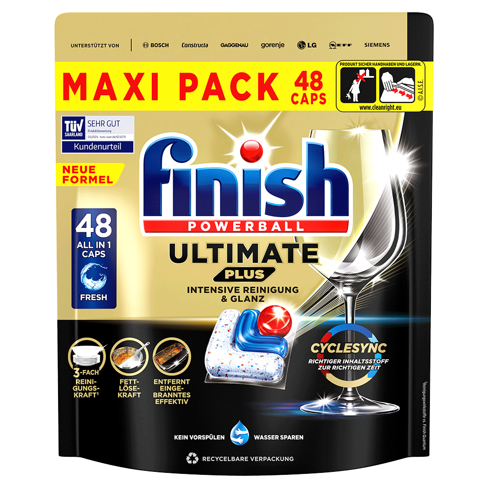 Bild: finish Ultimate Plus All in 1 Geschirrspültabs Fresh