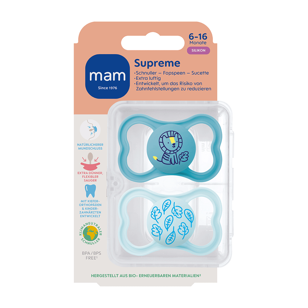 Bild: MAM Supreme Silikon Schnuller 6-16 Monate