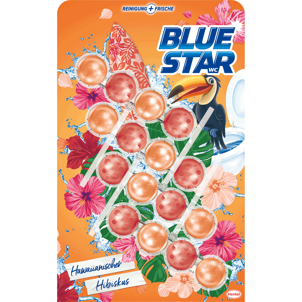 Bild: Blue Star WC Steine Hawaiianischer Hibiskus