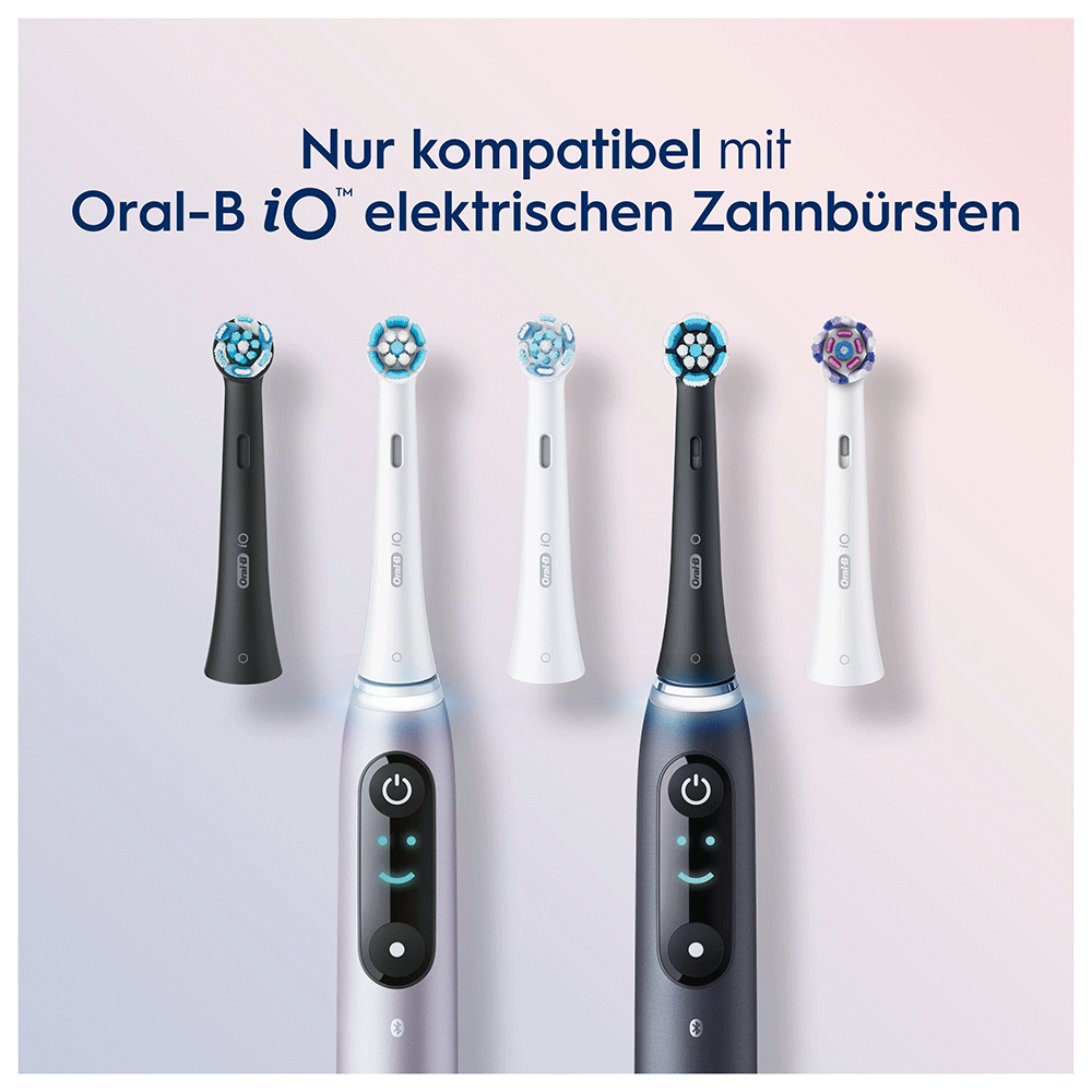Bild: Oral-B iO Sanfte Reinigung Aufsteckbürsten, Schwarz
