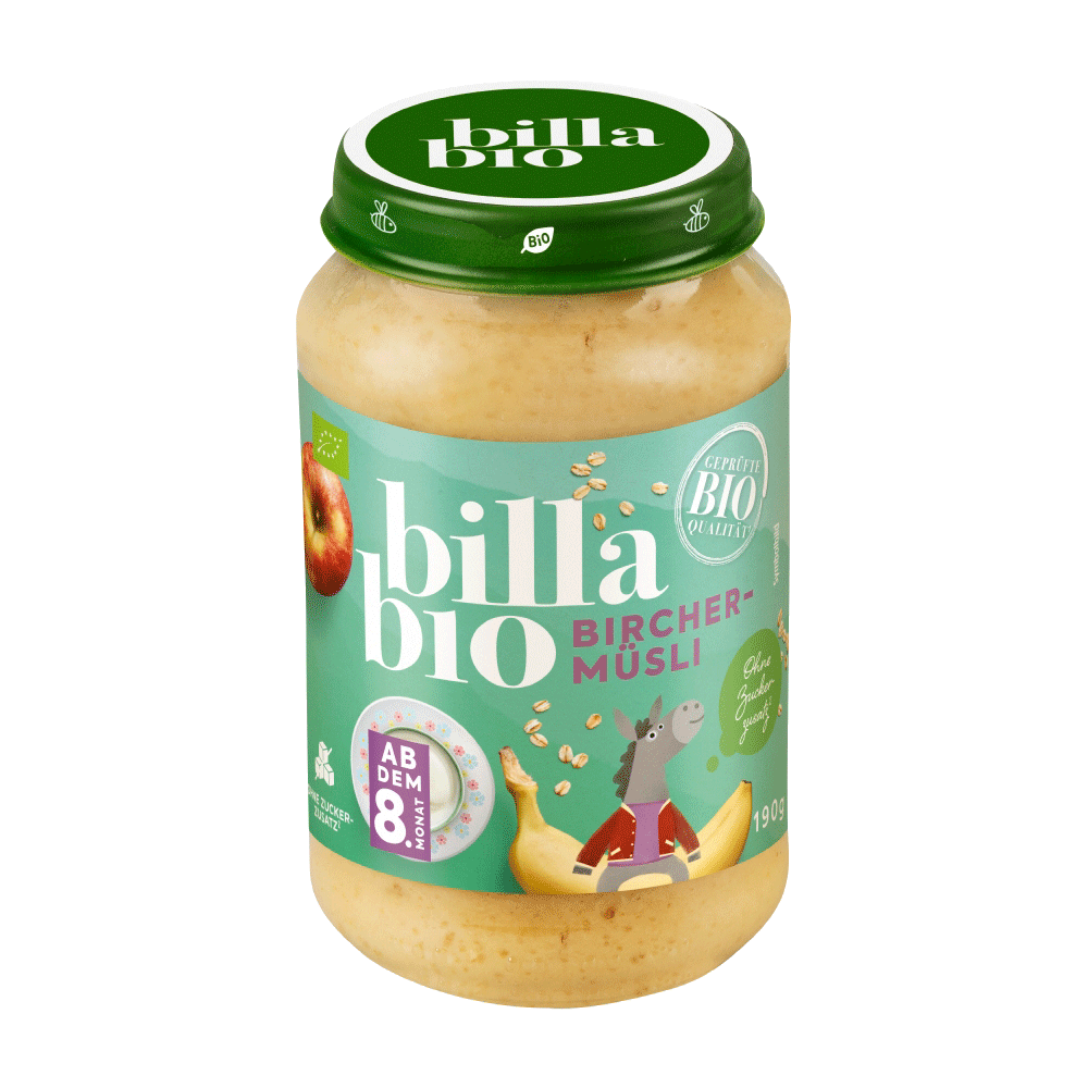 Bild: Billa Bio Gläschen Birchermüsli
