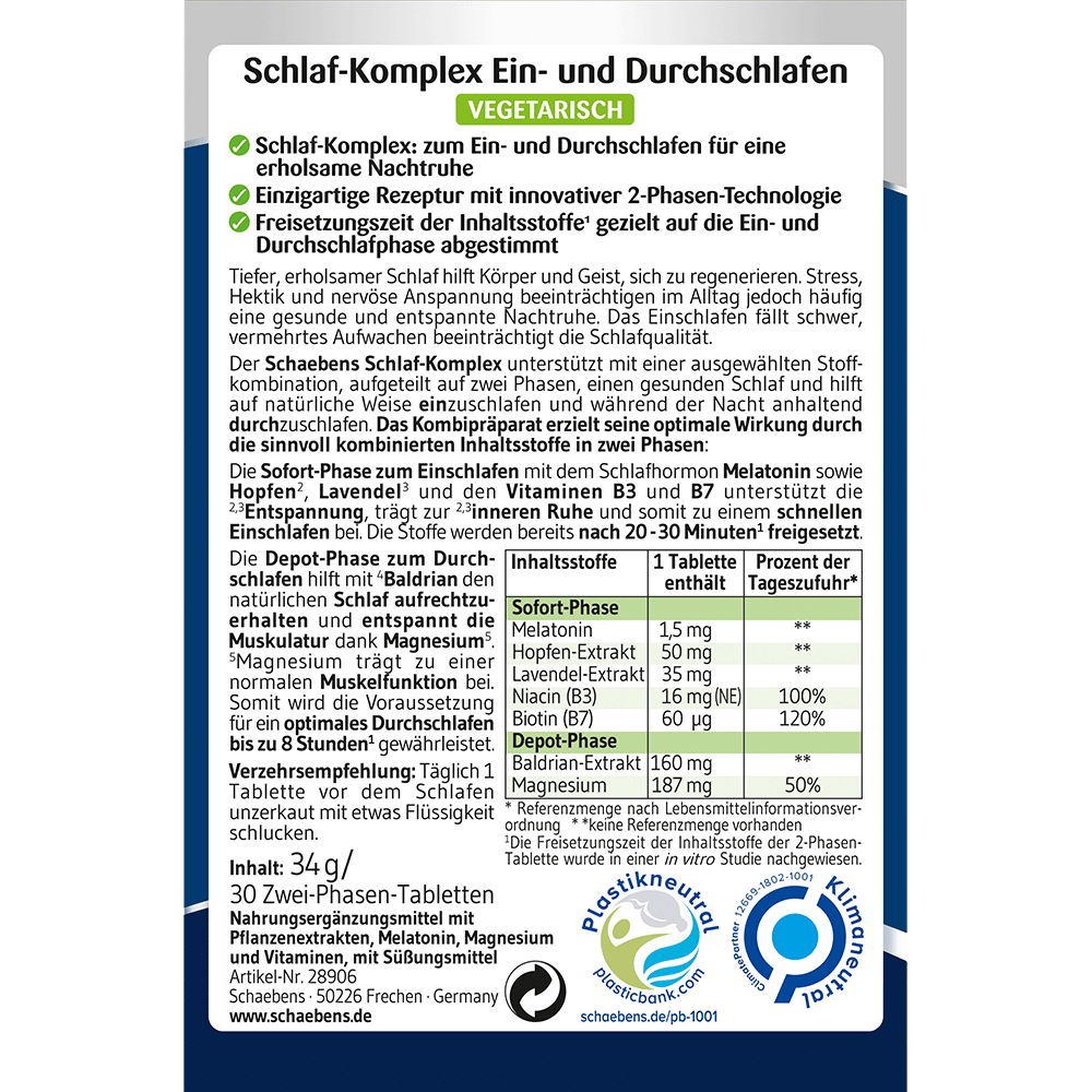 Bild: Schaebens Schlaf Komplex Ein- und Durchschlafen