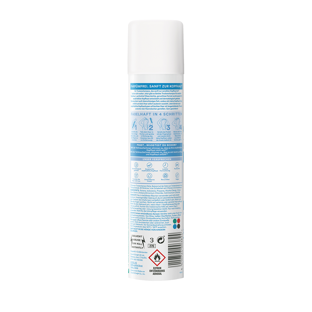 Bild: batiste Sanftes Trockenshampoo Sensible Kopfhaut