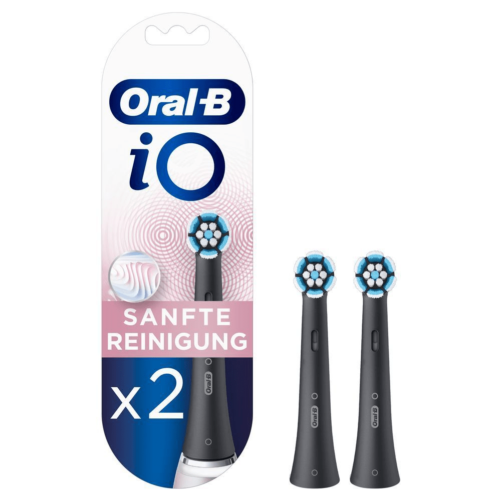 Bild: Oral-B iO Sanfte Reinigung Aufsteckbürsten, Schwarz