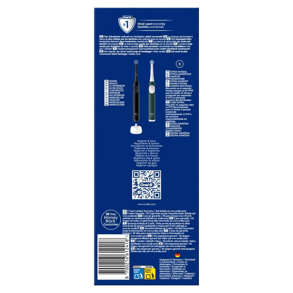 Bild: Oral-B iO Series 2 Elektrische Zahnbürste, Night Black / Forest Green