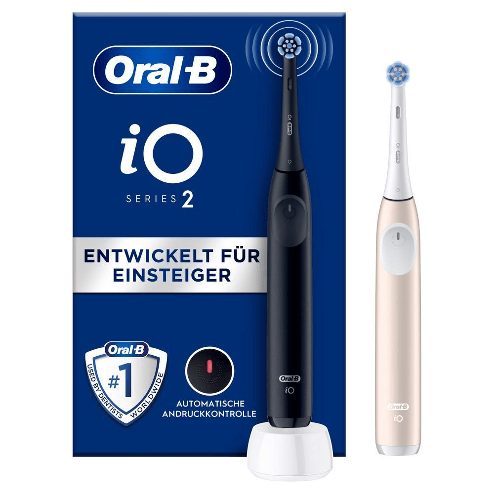 Bild: Oral-B iO Series 2 Elektrische Zahnbürste, Night Black / Calm Pink
