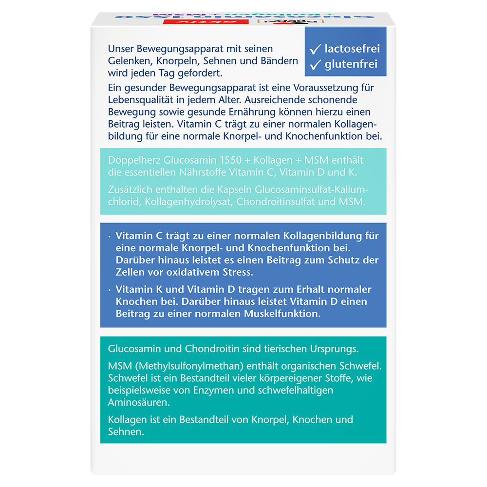 Bild: DOPPELHERZ Glucosamin 1550 + Kollagen + MSM + Vitamin C