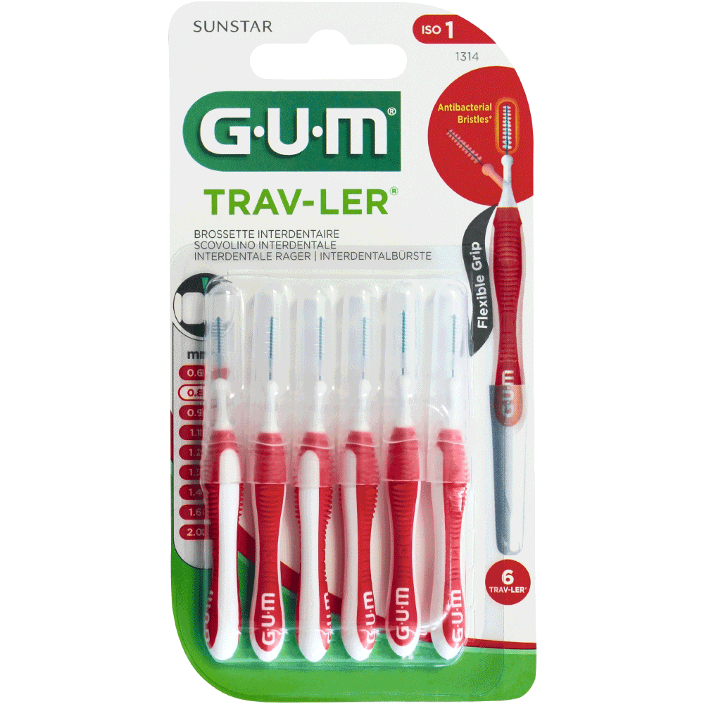 Bild: GUM Trav-ler Interdentalbürste 0,8 mm