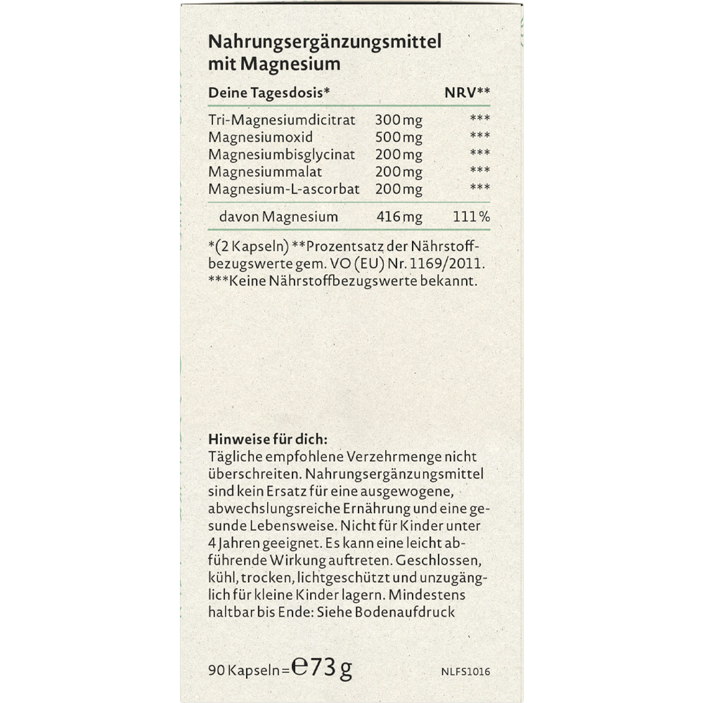 Bild: NATURE LOVE Magnesium Komplex