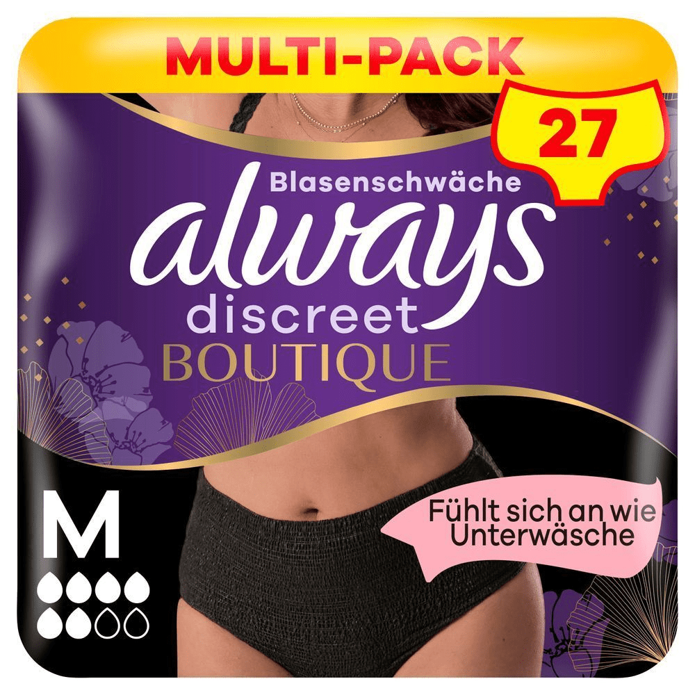 Bild: always Discreet Schwarze Höschen Bei Blasenschwäche