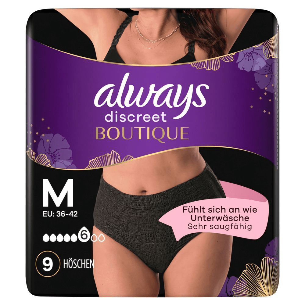Bild: always Discreet Schwarze Höschen Bei Blasenschwäche