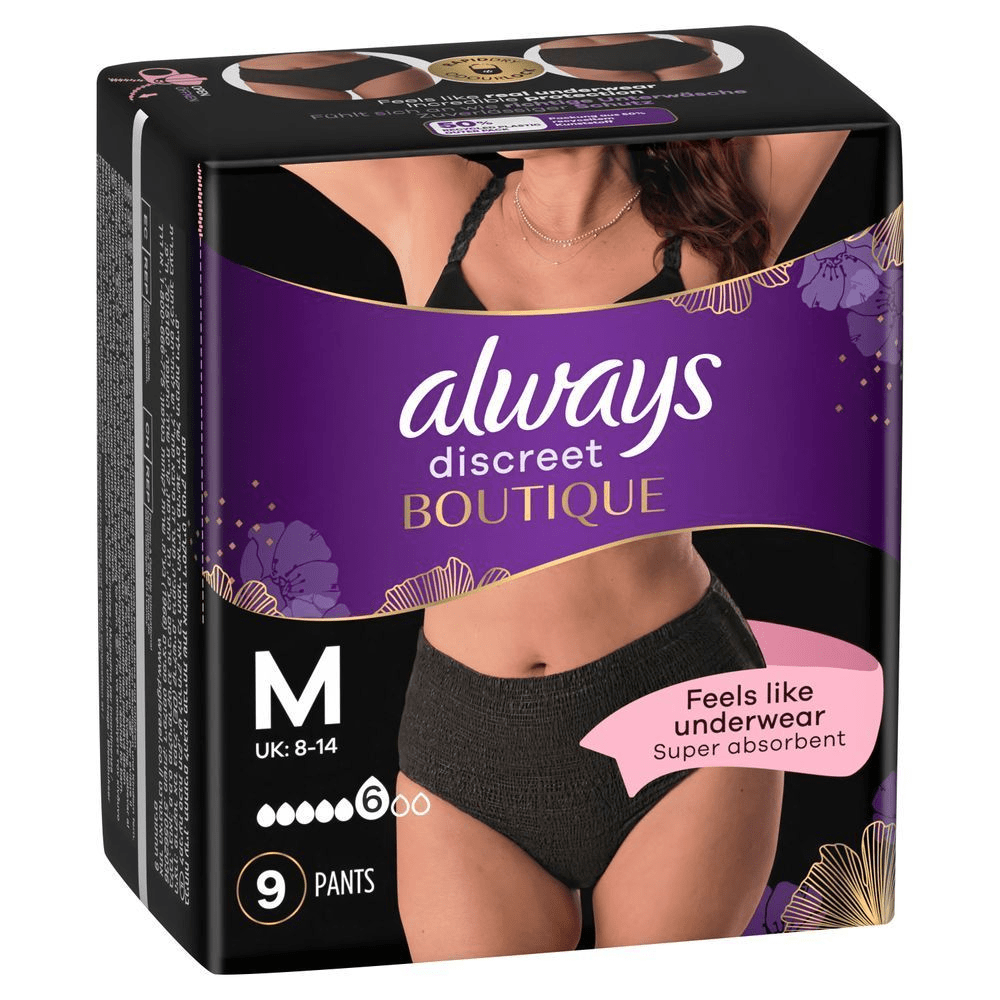 Bild: always Discreet Schwarze Höschen Bei Blasenschwäche
