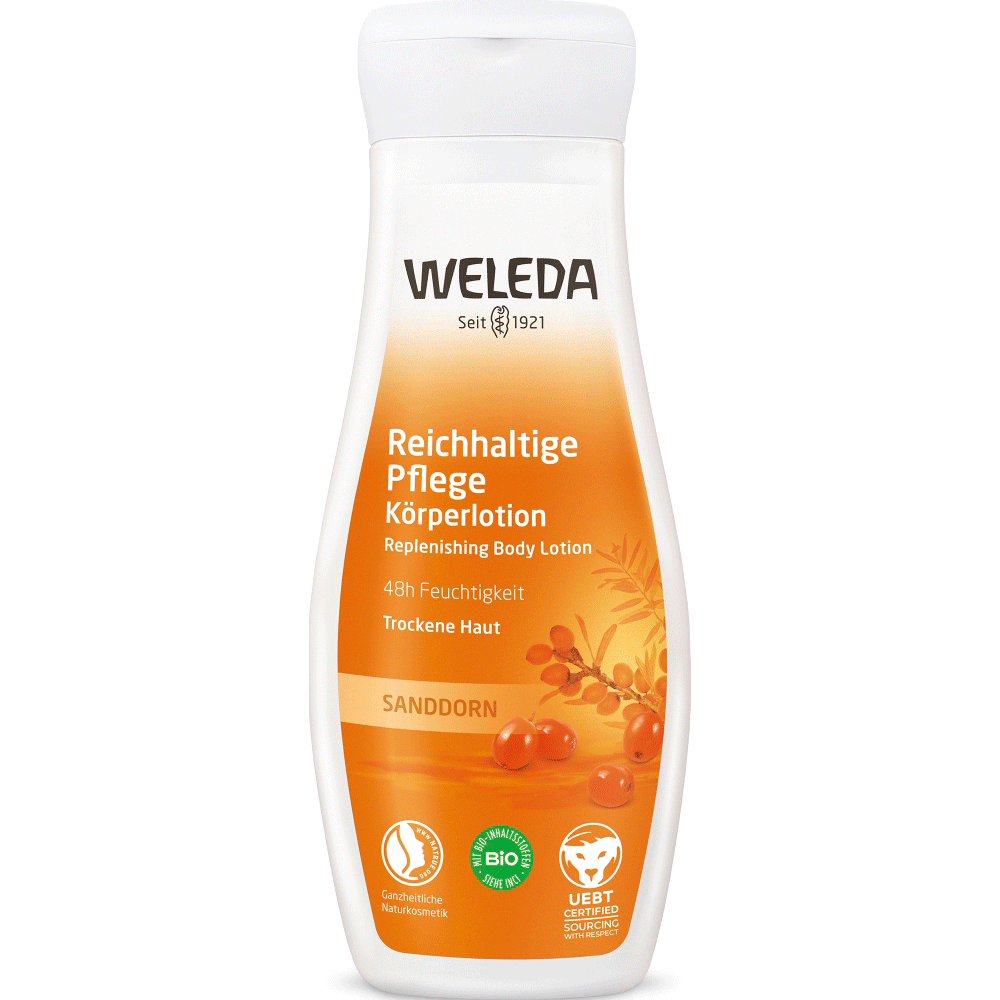 Bild: WELEDA Sanddorn Reichhaltige Pflegelotion