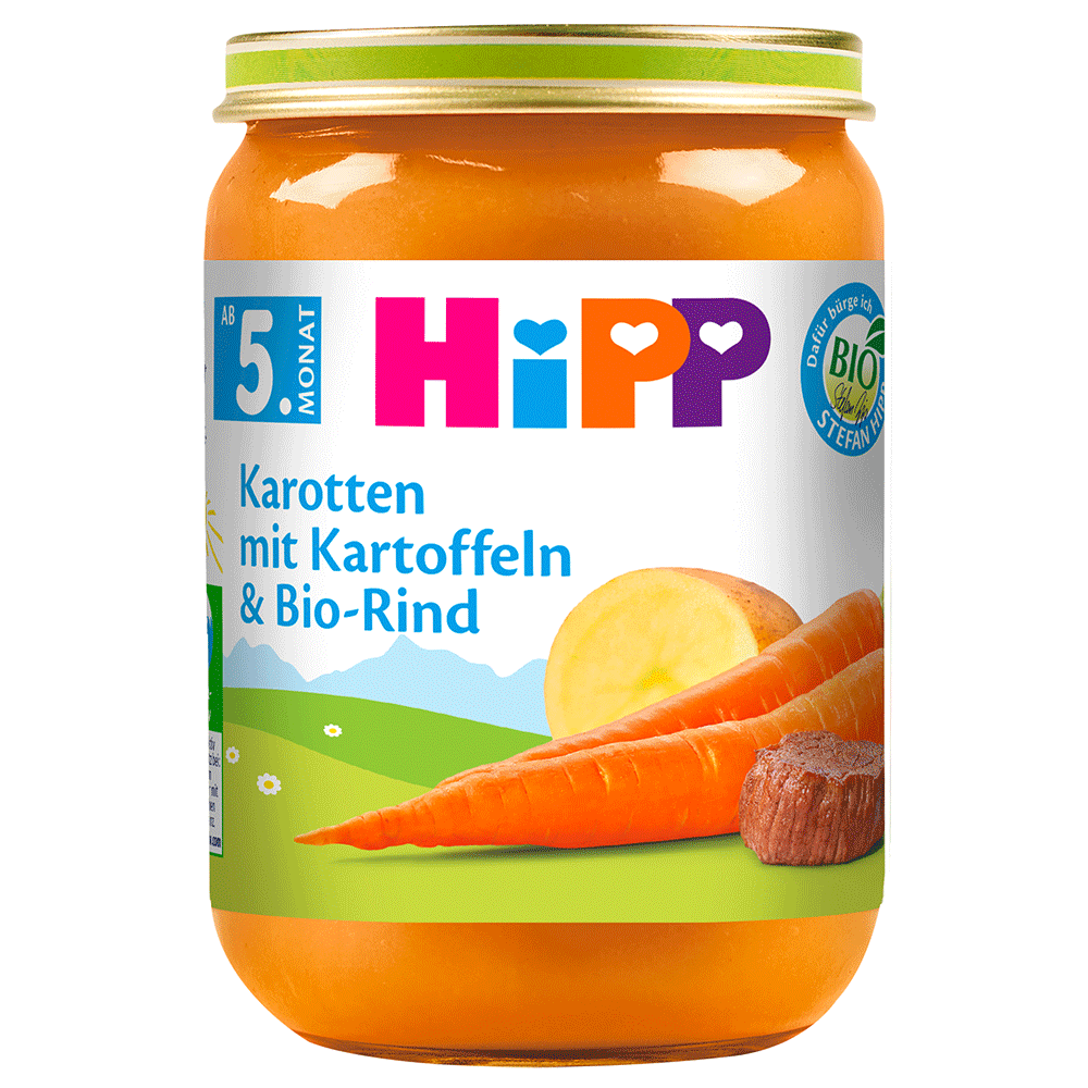 Bild: HiPP Karotten mit Kartoffeln & Bio-Rind