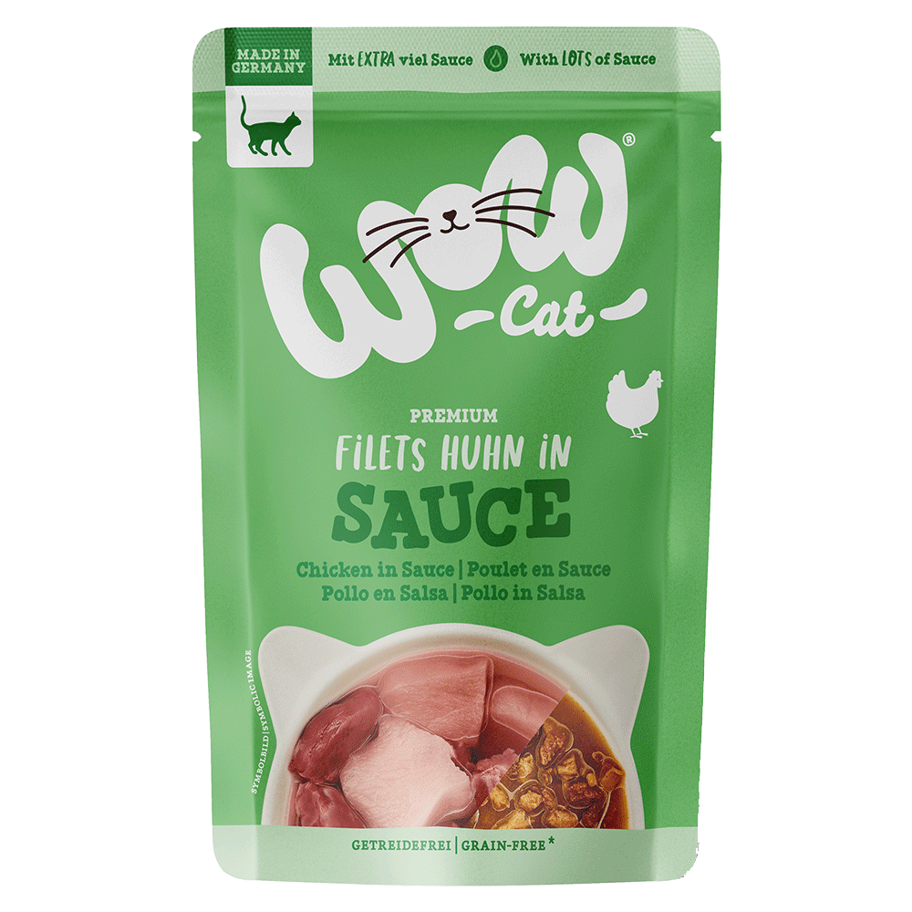 Bild: WOW Cat Premium Filets Huhn in Sauce