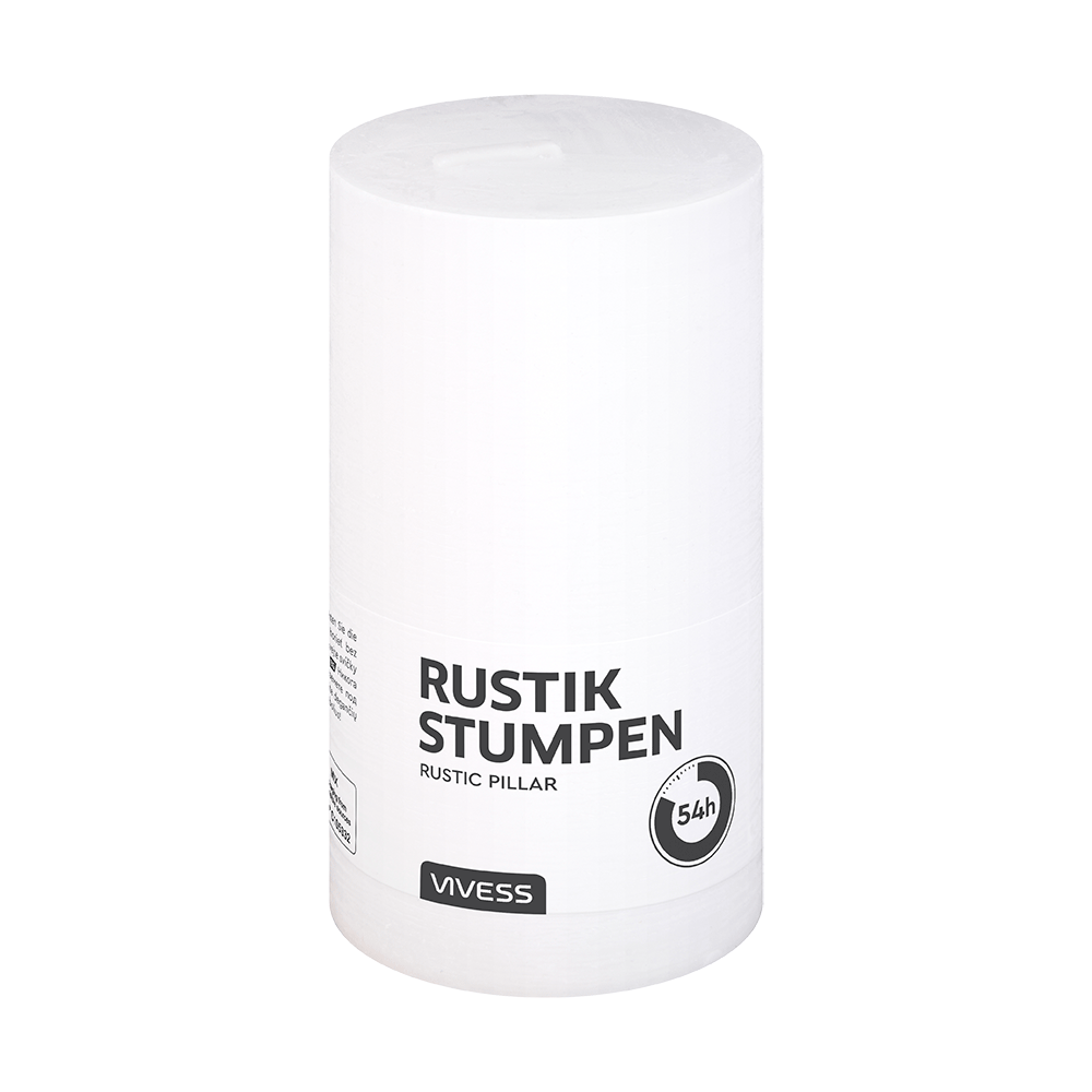 Bild: Vivess Kerzen Rustik Stumpen Weiß 