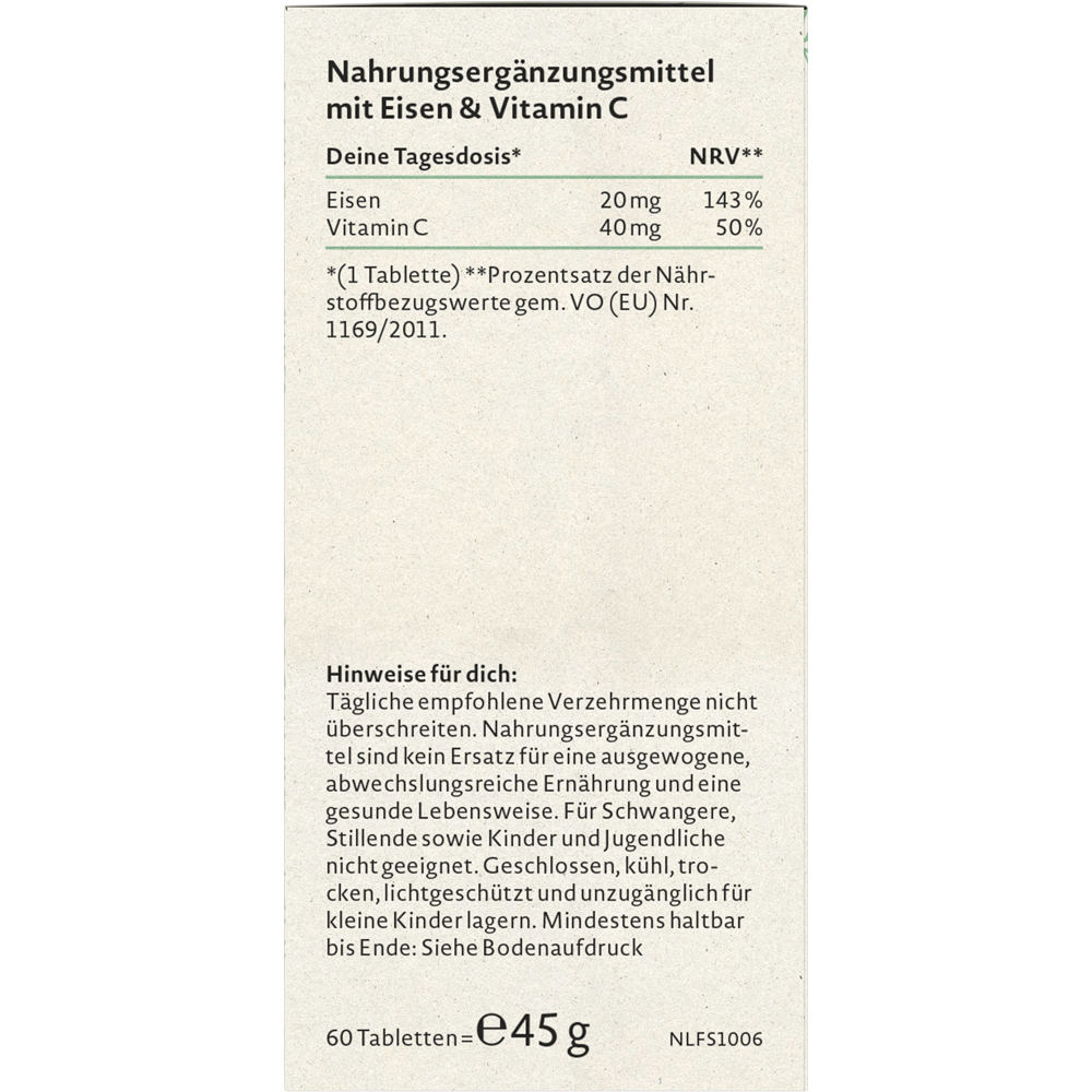Bild: NATURE LOVE Eisen & Vitamin C