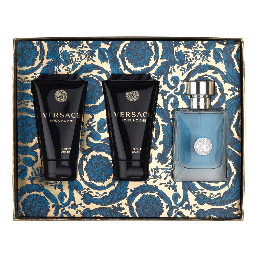 Bild: Versace Pour Homme Geschenkset Eau de Toilette 50 ml + Shampoo 50 ml + After Shave Lotion 50 ml