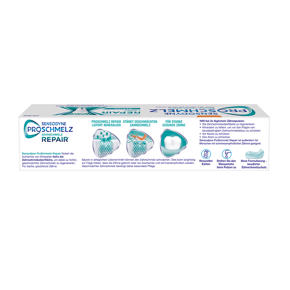Bild: SENSODYNE Proschmelz Zahnpasta Zahnschmelz Repair Minze