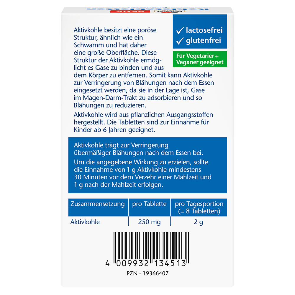 Bild: DOPPELHERZ Kohletabletten pflanzlich