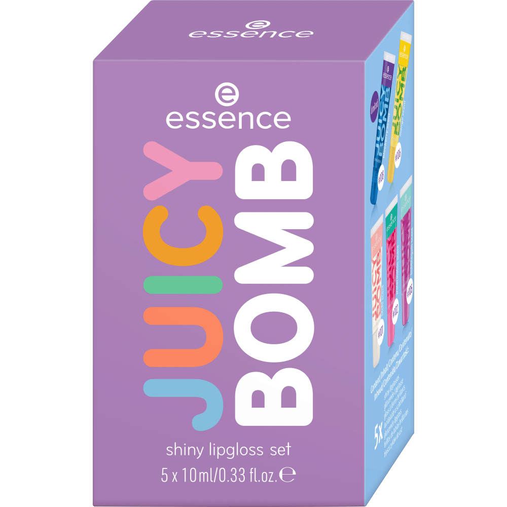 Bild: essence JUICY BOMB shiny lipgloss set