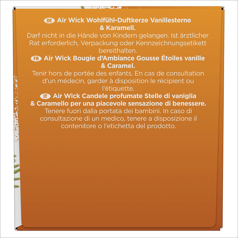 Bild: AIRWICK Duftkerze Vanillesterne und Karamell Limited Edition