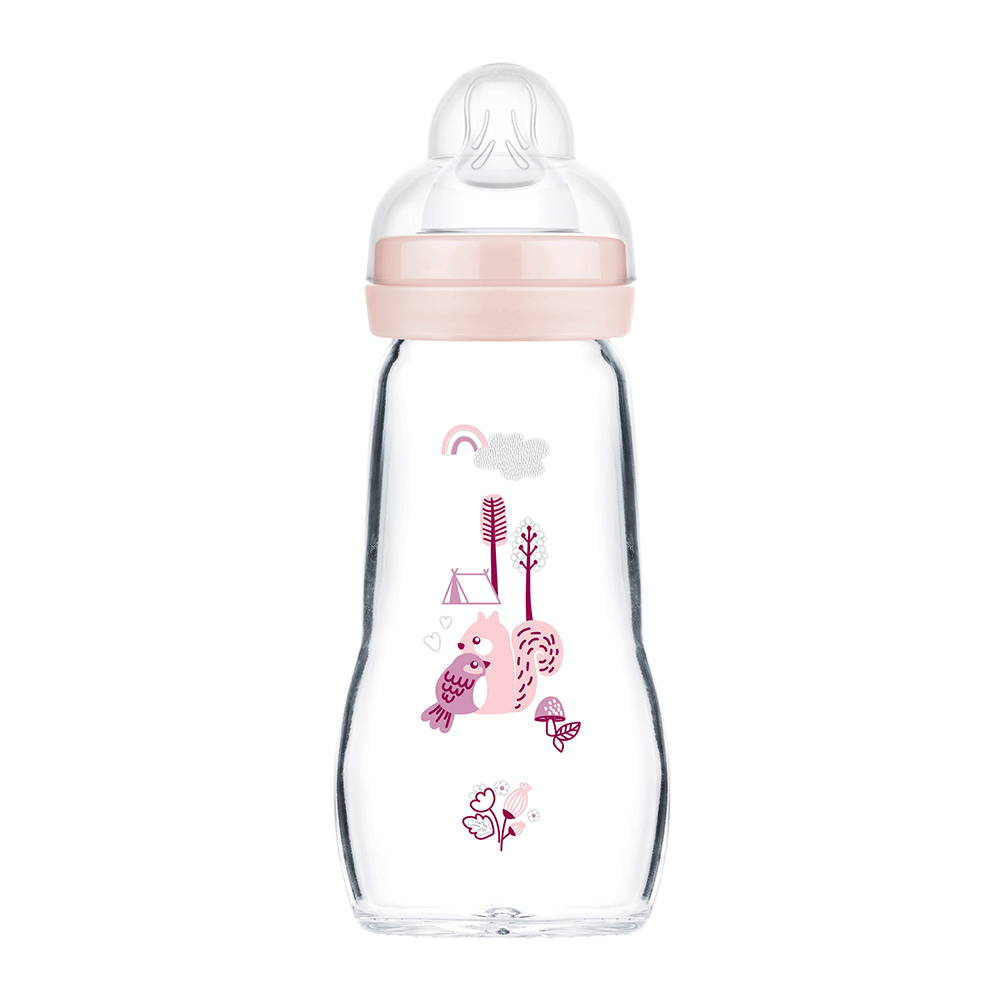 Bild: MAM Fell Good Glass Baby Bottle 0+ Monate