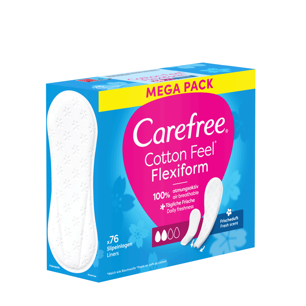 Bild: Carefree Cotton Feel Flexiform Slipeinlagen mit Frische Duft 
