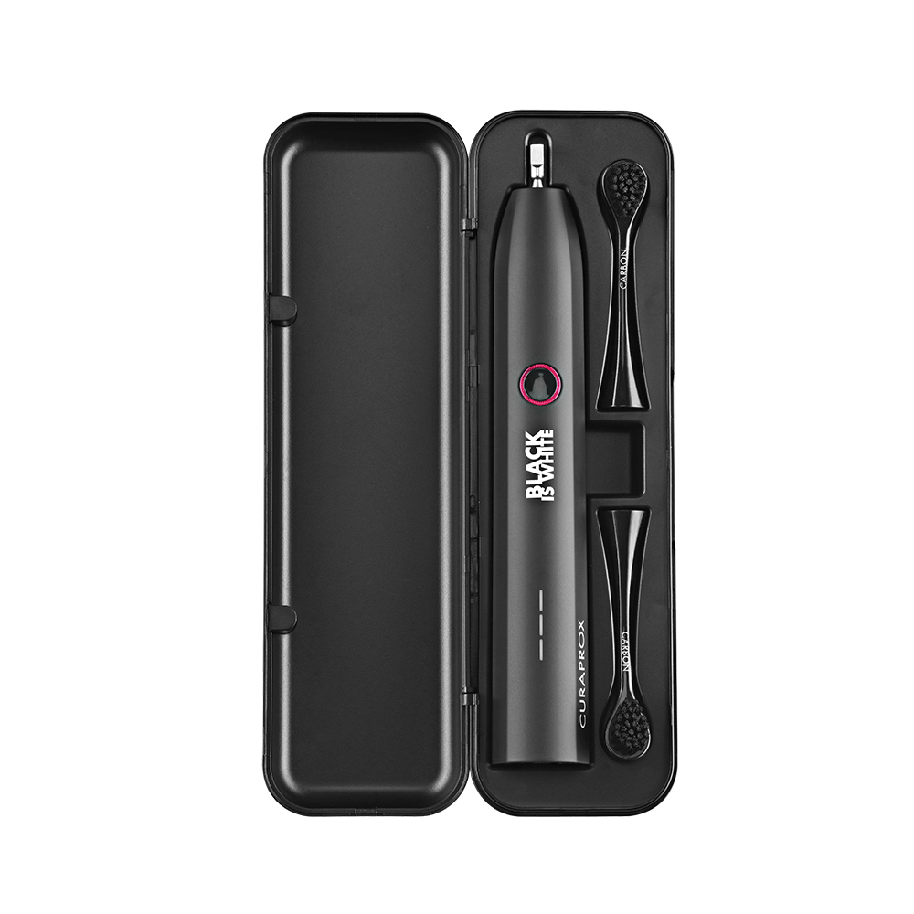 Bild: CURAPROX Hydrosonic Schallzahnbürste Black is White 