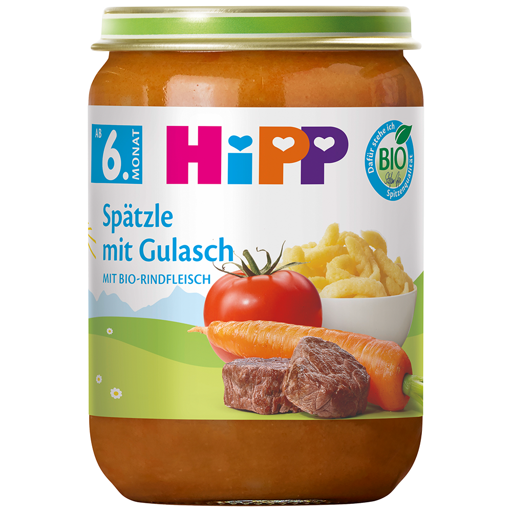 Bild: HiPP Spätzle mit Gulasch