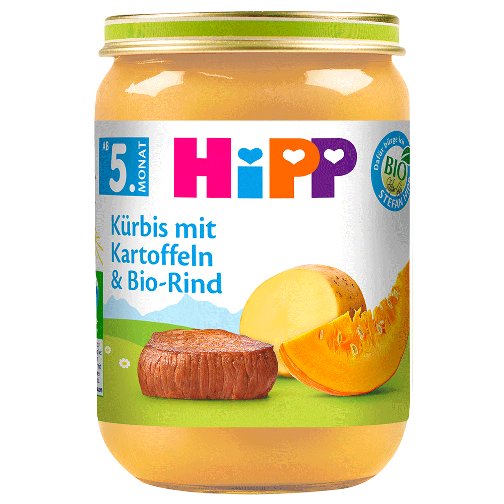 Bild: HiPP Kürbis mit Kartoffeln und Bio Rind