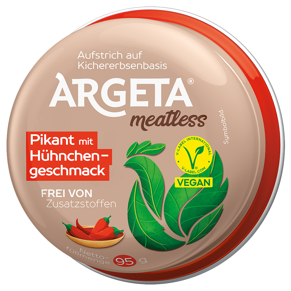 Bild: Argeta Aufstrich auf Kichererbsenbasis Pikant mit Hühnchengeschmack 