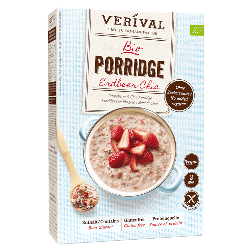 Bild: Verival Porridge Erdbeer-Chia