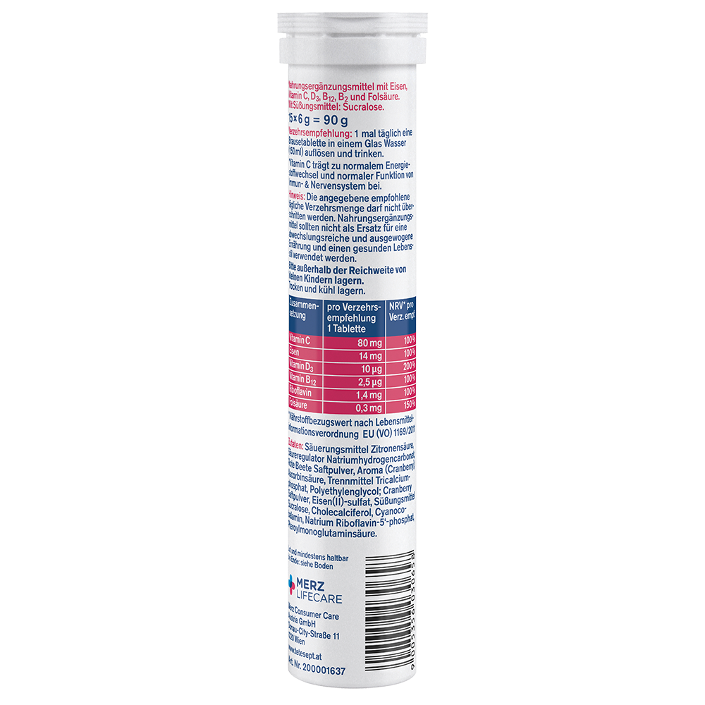 Bild: tetesept: FemiComplex Eisen + C + D3 Plus B Vitamine
