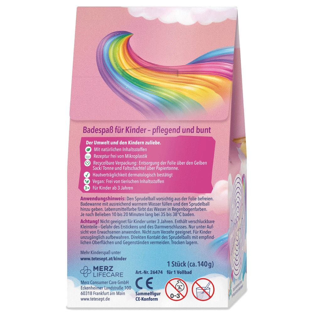 Bild: tetesept: Kids Badeüberraschung Regenbogen Ponys