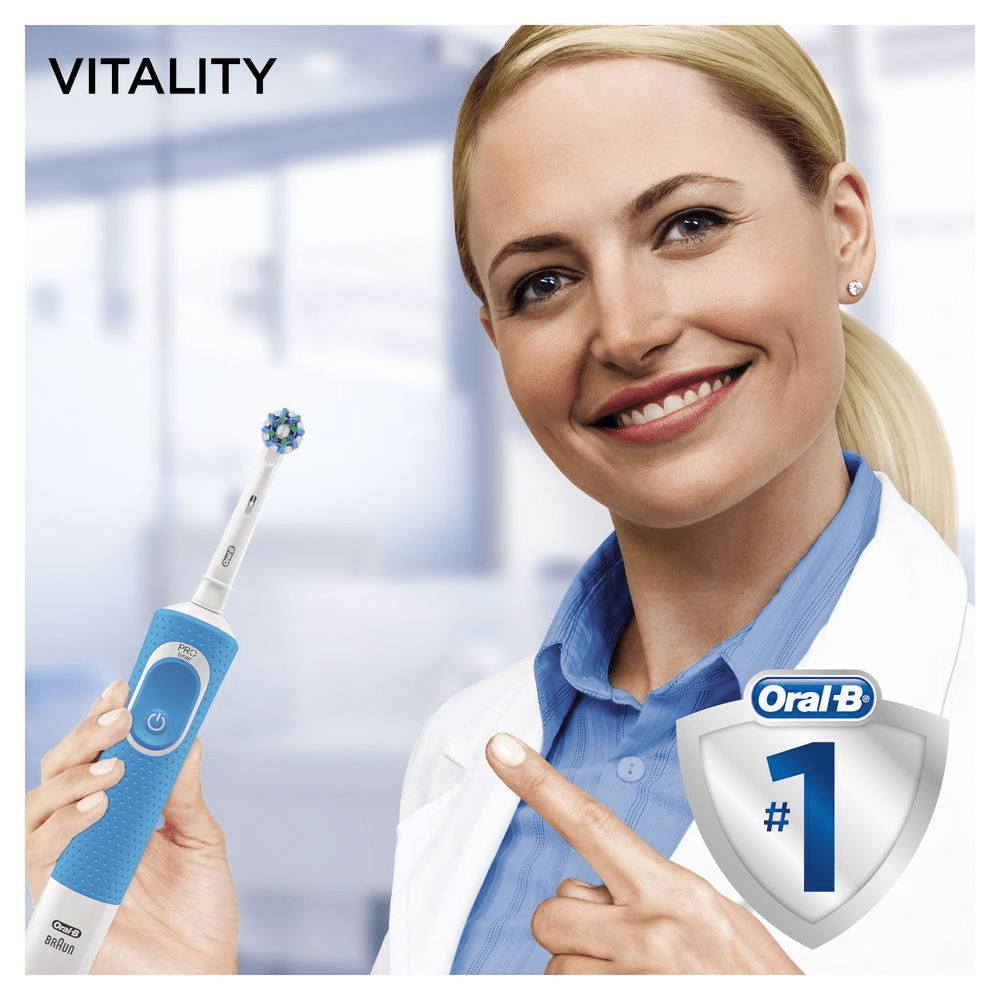 Bild: Oral-B Vitality 100 Elektrische Zahnbürste, Blau 