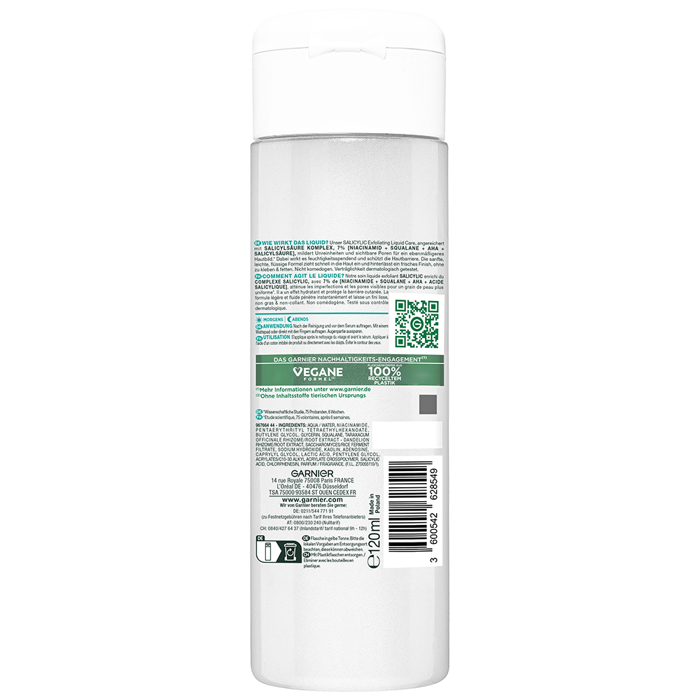 Bild: GARNIER Salicylic Exfoliating Liquid Care 
