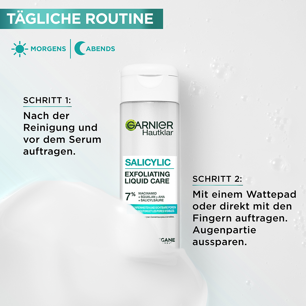 Bild: GARNIER Salicylic Exfoliating Liquid Care 