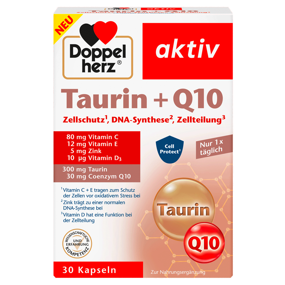 Bild: DOPPELHERZ Taurin und Q10
