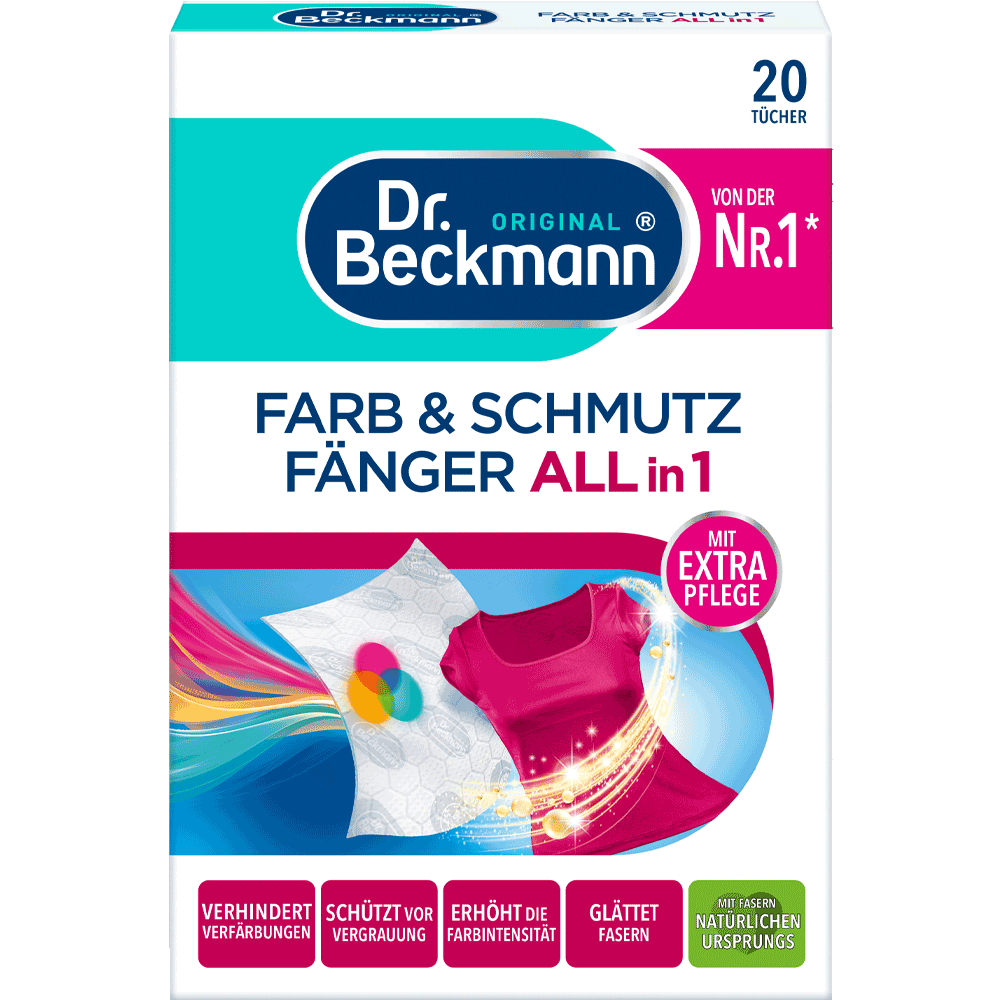 Bild: Dr. Beckmann Farb & Schmuz Fänger All in 1 Tücher