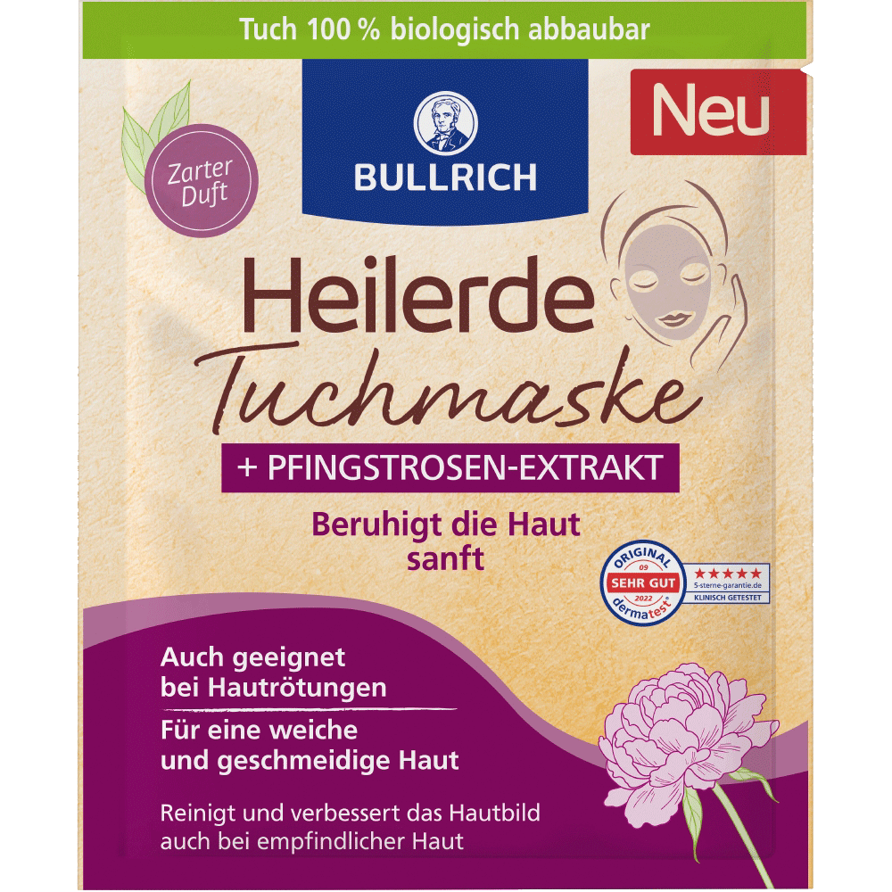 Bild: Bullrich Tuchmaske Heilerde Pfingstrose