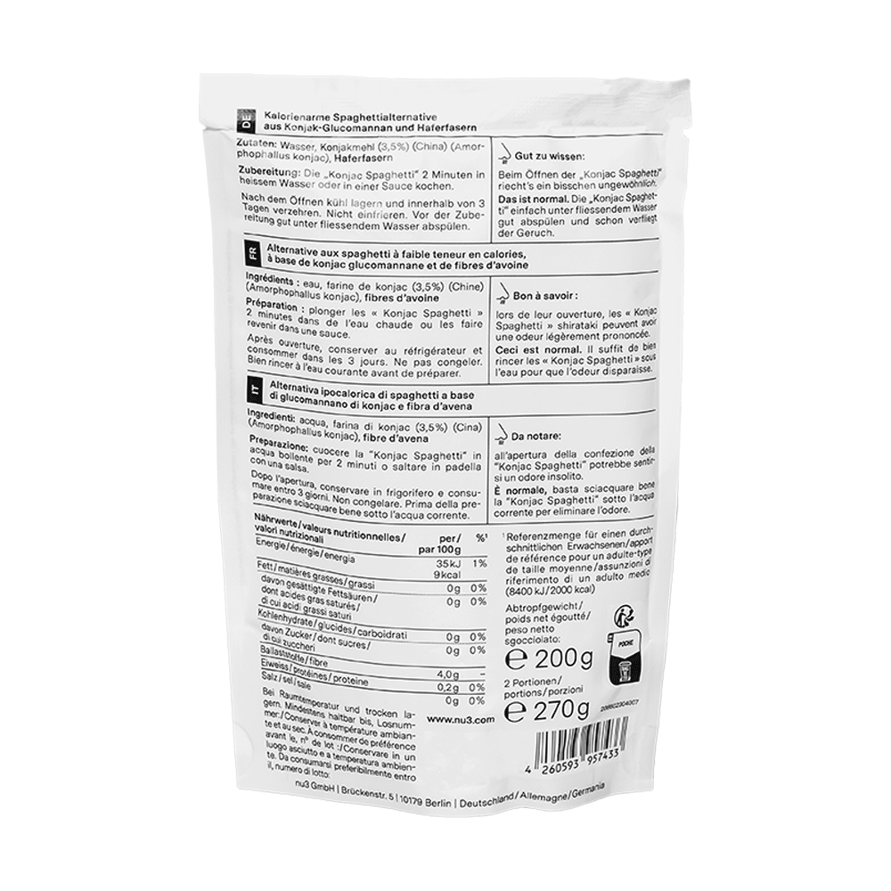 Bild: NU3 Fit Konjac Spaghetti