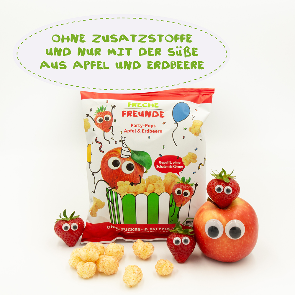 Bild: Freche Freunde Party Pops Apfel und Erdbeere