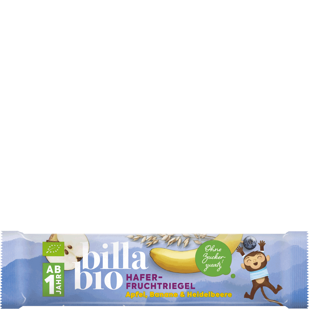 Bild: Billa Bio Babyriegel Apfel, Banane & Heidelbeere 6er