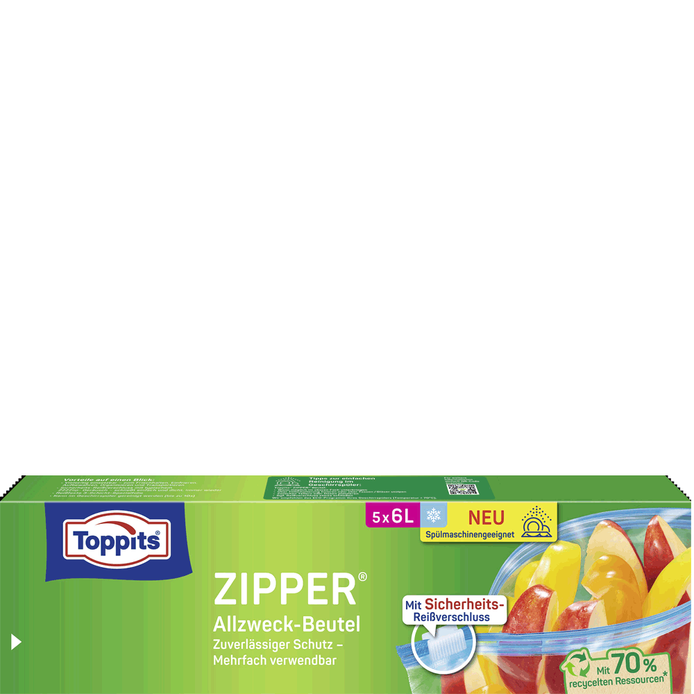 Bild: Toppits ZIPPER Allzweck-Beutel 6 Liter