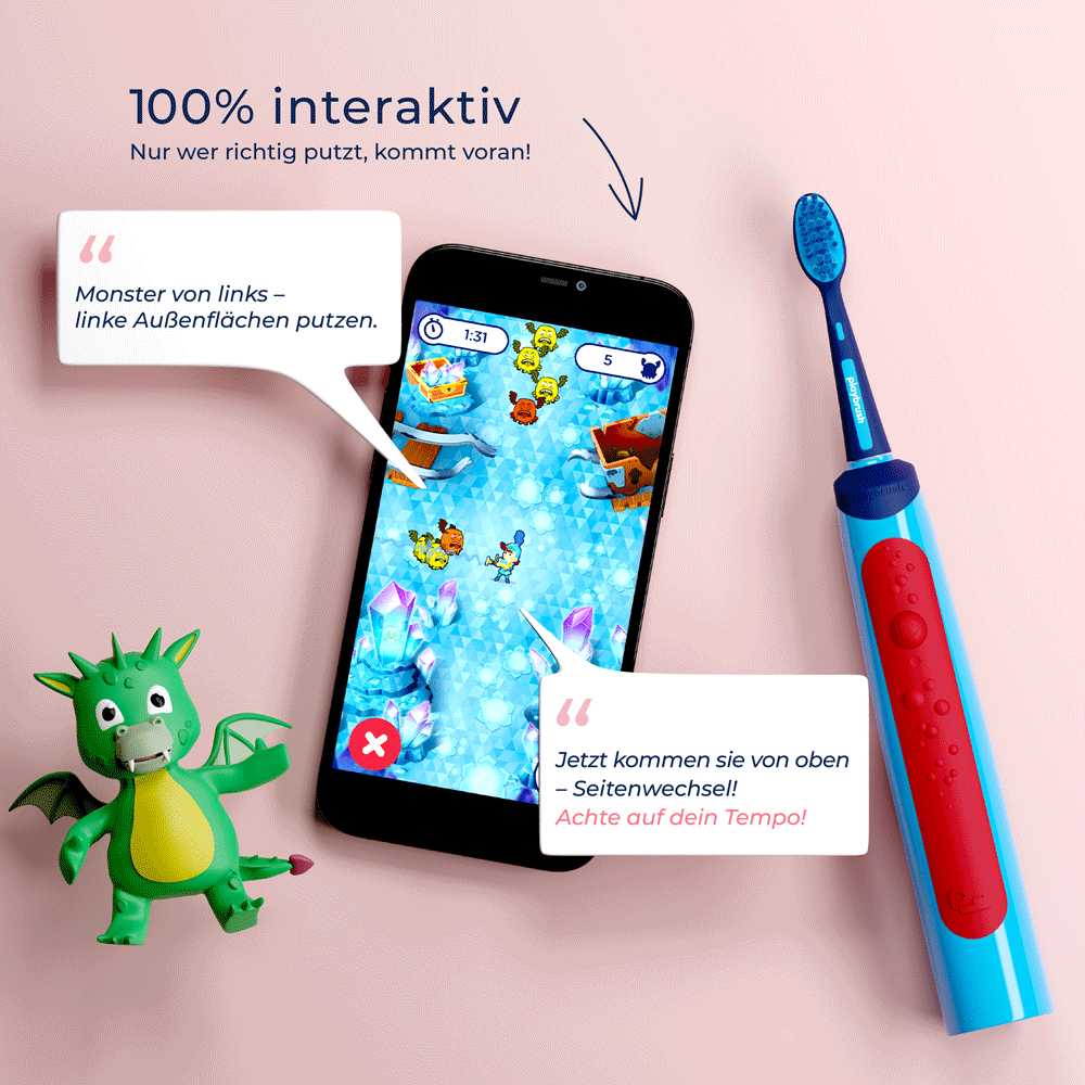 Bild: Playbrush Smart Sonic blau elektrische Kinderzahnbürste
