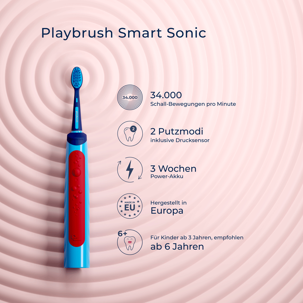 Bild: Playbrush Smart Sonic blau elektrische Kinderzahnbürste