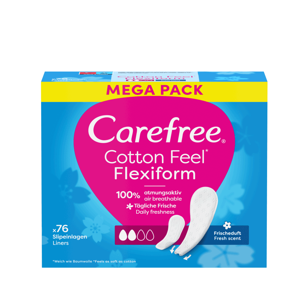 Bild: Carefree Cotton Feel Flexiform Slipeinlagen mit Frische Duft 