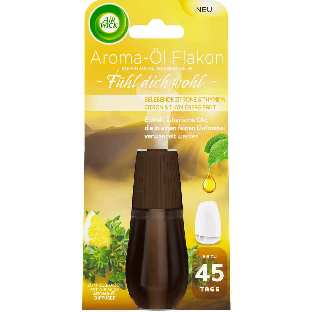 Bild: AIRWICK Fühl dich Wohl Aroma Öl Diffuser Nachfüllung Zitrone & Thymian