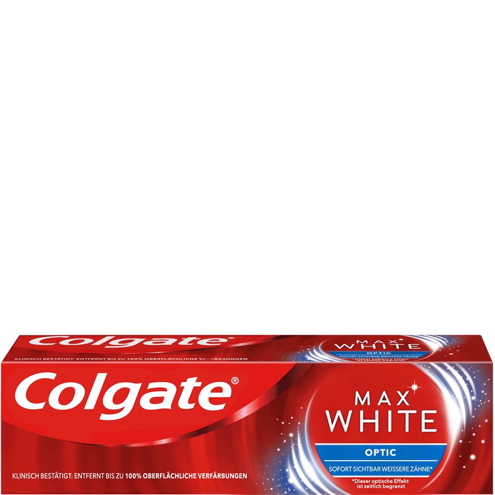 Bild: Colgate Max White Optic Zahncreme